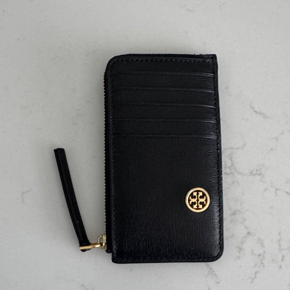 Tory Burch Robinson Wallet with Gold Logo
